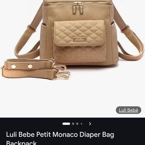 Luli Bebe Tan Diaper Bag Backpack